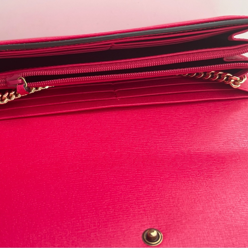 Gucci Leather Continental Wallet With Horsebit in Fuchsia/ Pink - Picture 4 of 15
